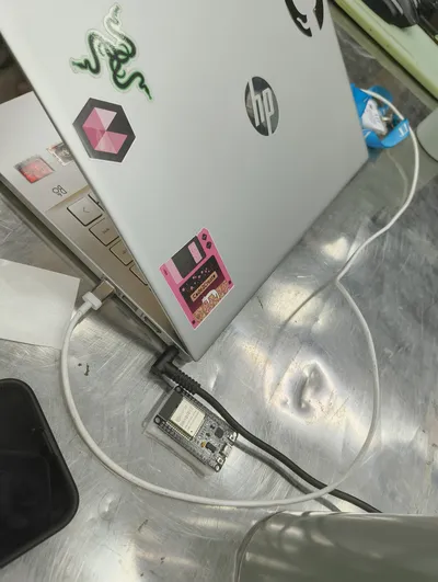 Laptop sticker and a ESP32